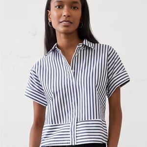 Banana Republic Striped Poplin Shirt